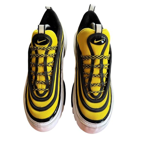 Nike Air Max Plus 97 Frequency Pack White Yellow Shoes AV7936 100 Men’s Sz 11.5 - Picture 1 of 6